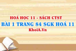 Bài 1 trang 84 SGK Hóa 11 Chân trời sáng tạo